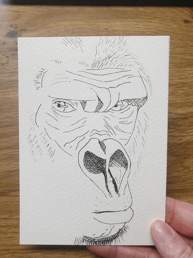 Carte "Finis Moi!" -Le Gorille 
