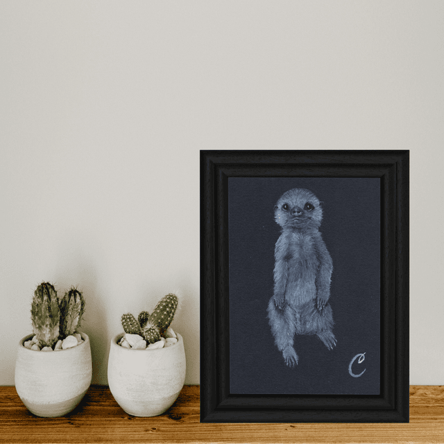🐾 Aquarelle &quot;Suracaton&quot; – Œuvre Originale et Encadrée