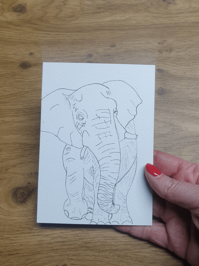 Carte "Finis Moi!" - L'éléphant - 10x14 cm