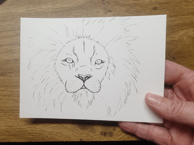 Carte "Finis Moi!" - Le Lion - 10x14 cm