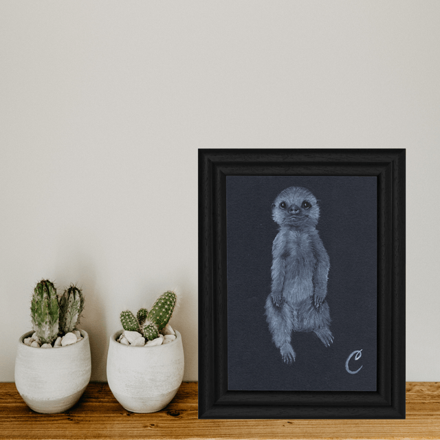 🐾 Aquarelle "Suracaton" – Œuvre Originale et Encadrée